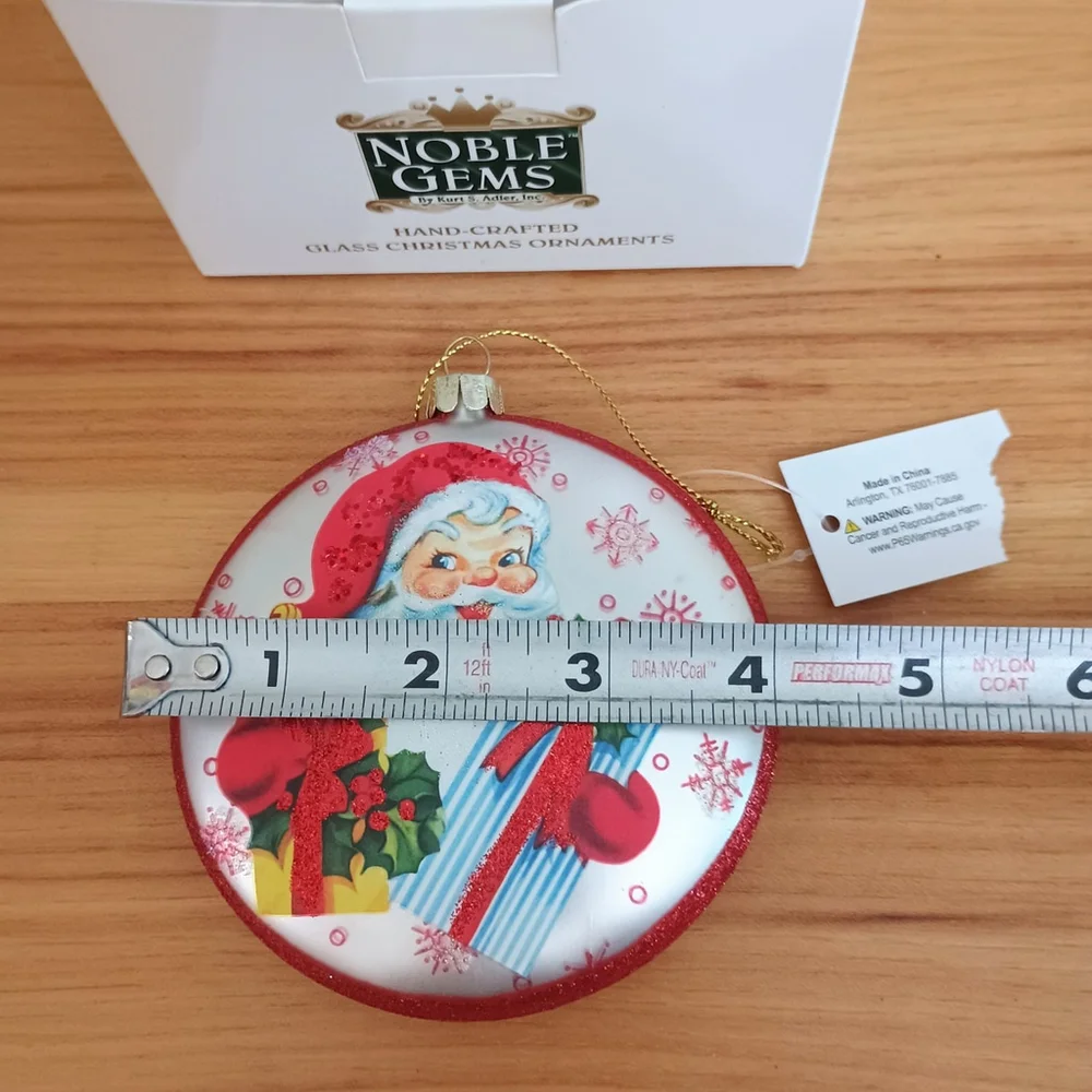 Kurt S Adler Mouth Blown Glass Santa W/ Presents Ornament Hand Painted Von Maur